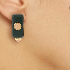 BNWOT Tory Burch Resin and Quartz Earrings